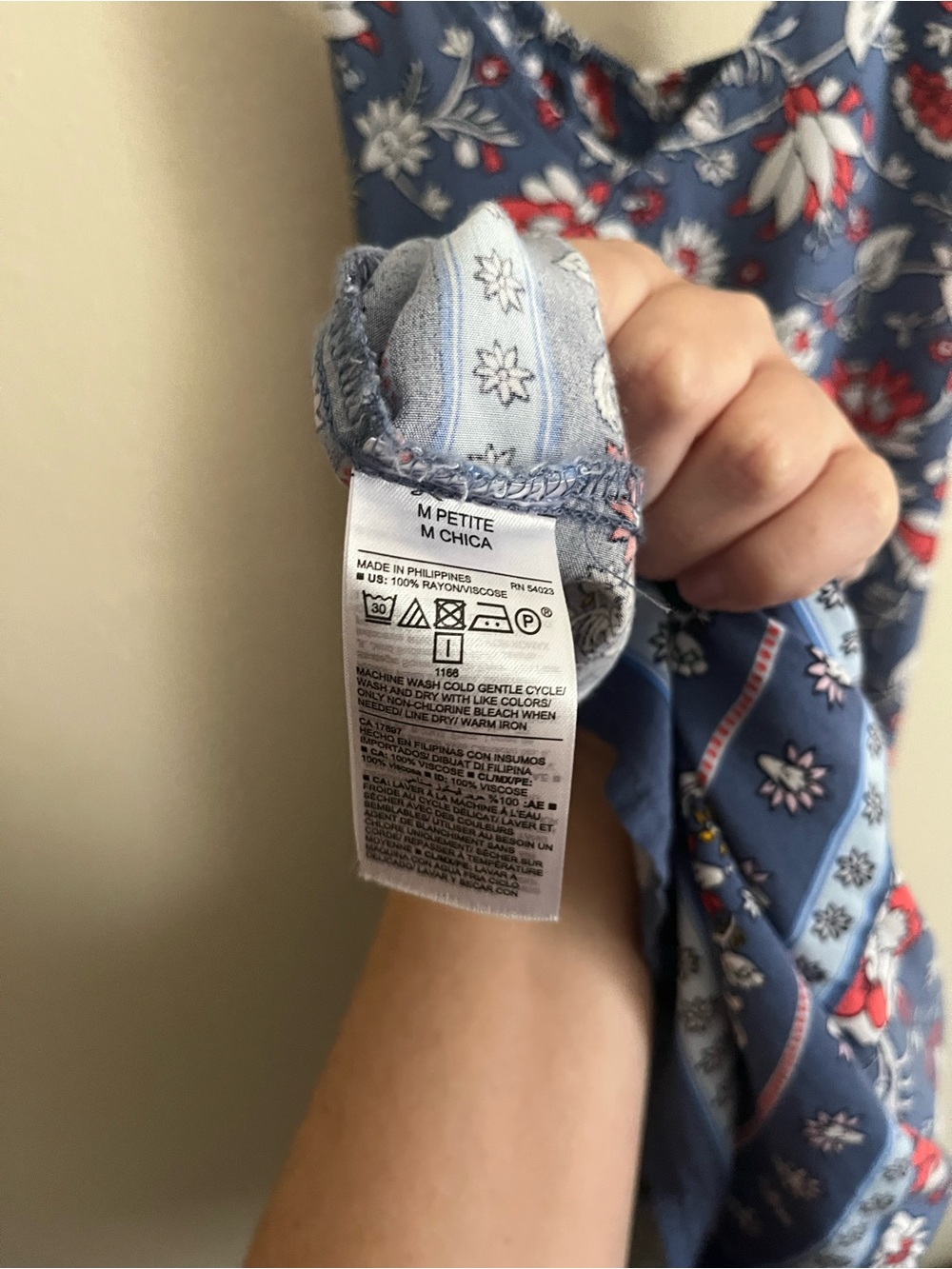 Old Navy Blue Floral Maxi Dress Medium Petite - Picture 6 of 10